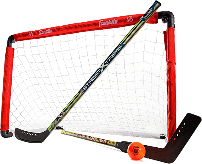 Photo 1 of Franklin Sports 36" NHL Hockey Goal with 2 Sticks - Youth Hockey Goal and Stick Set - Official NHL Product
