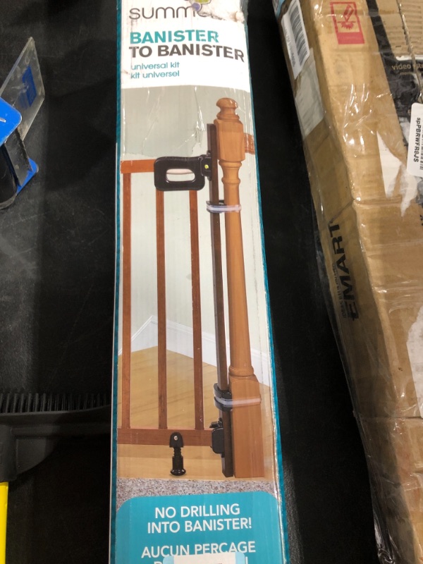 Photo 3 of Summer Banister to Banister Gate Mounting Kit - Fits Round or Square Banisters, Accommodates Most Hardware & Pressure Mount Baby Gates up to 37” Tall, Gate Sold Separately
