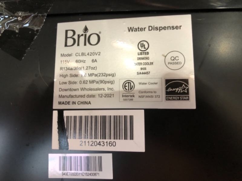 Photo 7 of Brio 400 Series Self-Cleaning UV Bottleless Water Cooler Dispenser -  Tri Temp Dispense, Child Safety Lock -...
