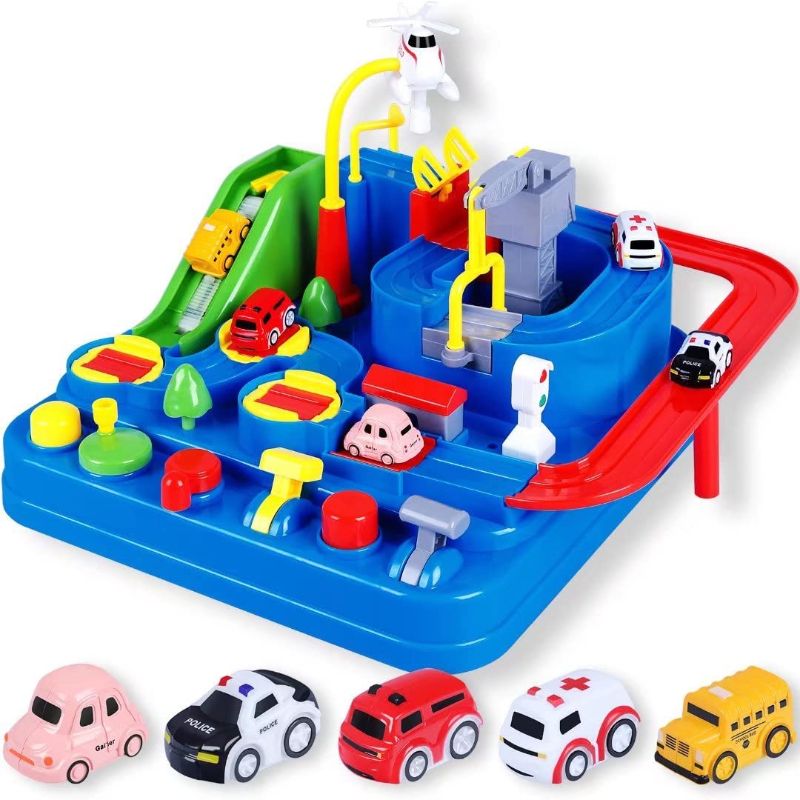 Photo 1 of KID BUNDLE  **  (1) YEZIA Funny Adventure Play Set / YEZI Car Adventure Toys, City Rescue Preschool Educational Toy Vehicle, Parent-Child Interactive Racing Kids Toy, Puzzle Car Race Tracks Parking Playsets...+   (1)  Princess Play Castle Tent  Mono Beach