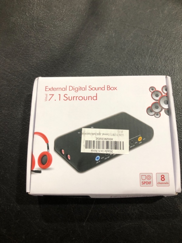 Photo 2 of LEAGY USB 7.1 External Sound Card (8-Channel) - 7.1 Channel USB Soundbox - Dynamic 3D Surround Sound - UP to 8 Speakers - Simultaneous Recording and Playback - Analog and Digital Audio Equipment
