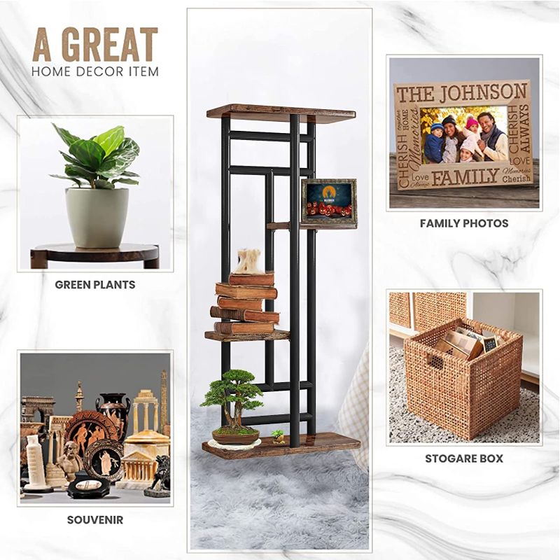 Photo 5 of  (1)  Gar-Life Bamboo Plant Stand Rack 6 Tier 7 Potted Indoor&Outdoor Multiple Stand Holder Shelf Rack Planter Display for Patio Garden, Living Room, Corner...  +   (1) INGIORDAR Plant Stand Metal 4 Tier 5 Potted Plant Rack Flower Pot Holder Shelves Stora