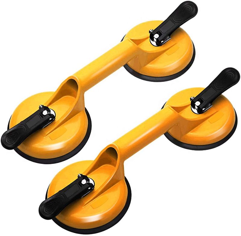 Photo 2 of  Heavy Duty Aluminum Glass Suction Cup Glass Puller Tile Suction Cup Lifter Floor Suction Cup Floor Gap Fixer for Lifting and Moving Glass, Floor, Window, Tile, Granite, Doors
