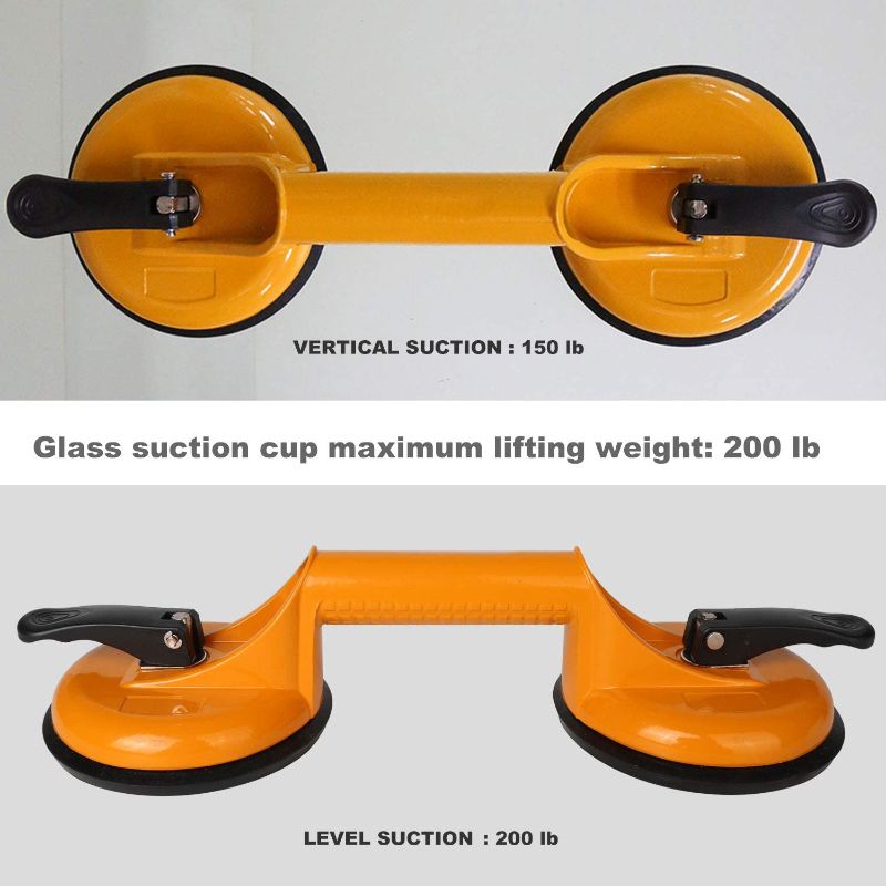 Photo 1 of  Heavy Duty Aluminum Glass Suction Cup Glass Puller Tile Suction Cup Lifter Floor Suction Cup Floor Gap Fixer for Lifting and Moving Glass, Floor, Window, Tile, Granite, Doors

