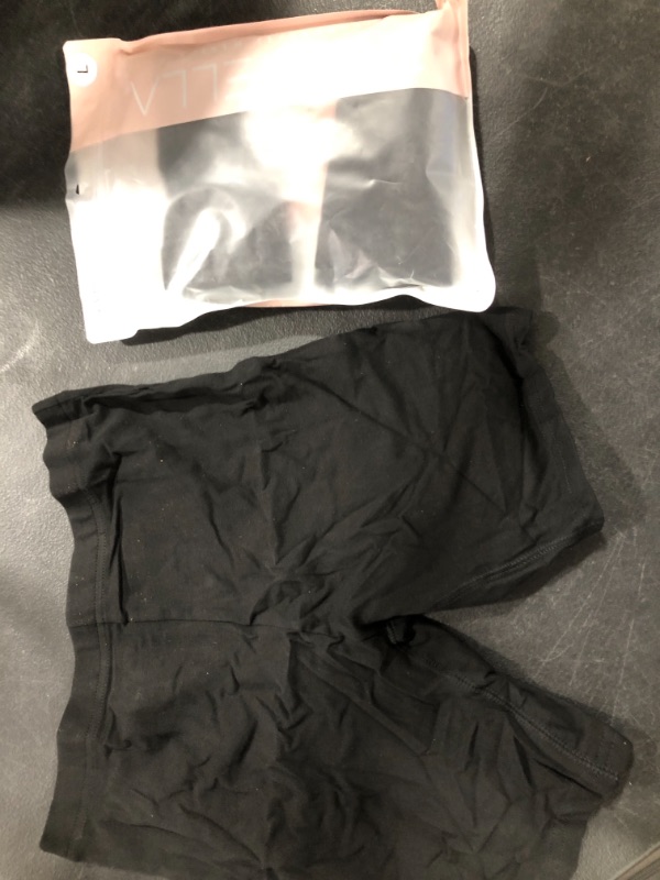 Photo 3 of Emprella Slip Shorts | 3-Pack Black Bike Shorts | Cotton Spandex Stretch Boyshorts for Yoga SIZE LARGE
