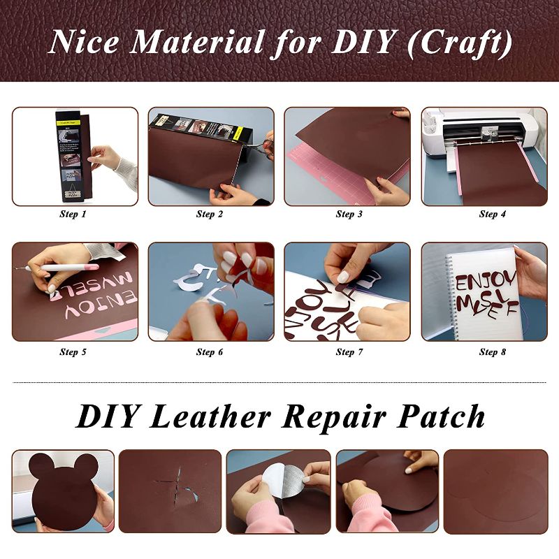 Photo 1 of (1)  Enjoy Myself Leather Repair Patch 12 * 144 inch, DIY Self Adhesive PU Tape Cut by Cricut Machine for Furniture, Couch, Car Seat, Sofa, Down Jacket, Chair (Orange)  +  (1) DISPOSABLE TQABLE CLOTH W/AMERICAN FLAG DESIGNS  (1) CRYSTAL CANDLE HOLDER SMAL