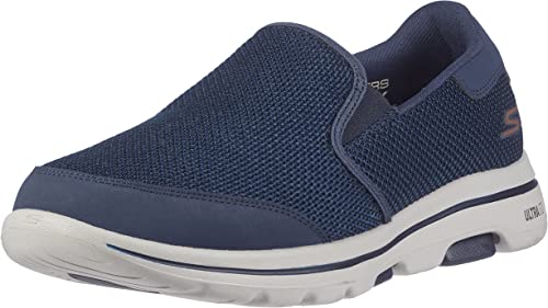 Photo 1 of Skechers Men's GOwalk 5 - Elastic Stretch Athletic Slip-On Casual Loafer Walking Shoe Sneaker in Mens 10.5 Navy