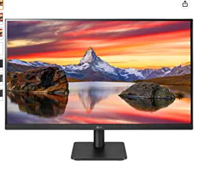 Photo 1 of LG 27MP400-B 27” Full HD (1920 x 1080) IPS Display with 3-Side Virtually Borderless Design, AMD FreeSync and OnScreen Control – Black
