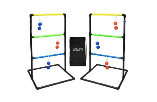 Photo 1 of GoSports Indoor and Outdoor Ladder Toss Game Set with 6 Rubber Bolos Carrying Case and Score Trackers