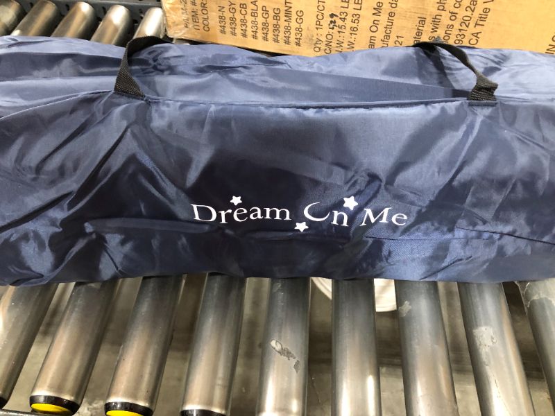 Photo 2 of Dream On Me Zodiak Portable Playard with shoulder strap carry bag in Navy