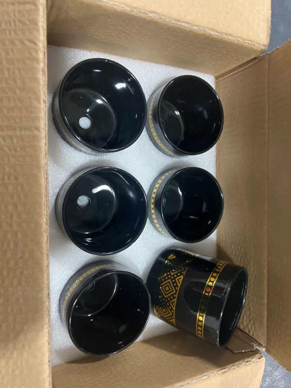 Photo 1 of CERAMIC POTS 6 PACK BLACK