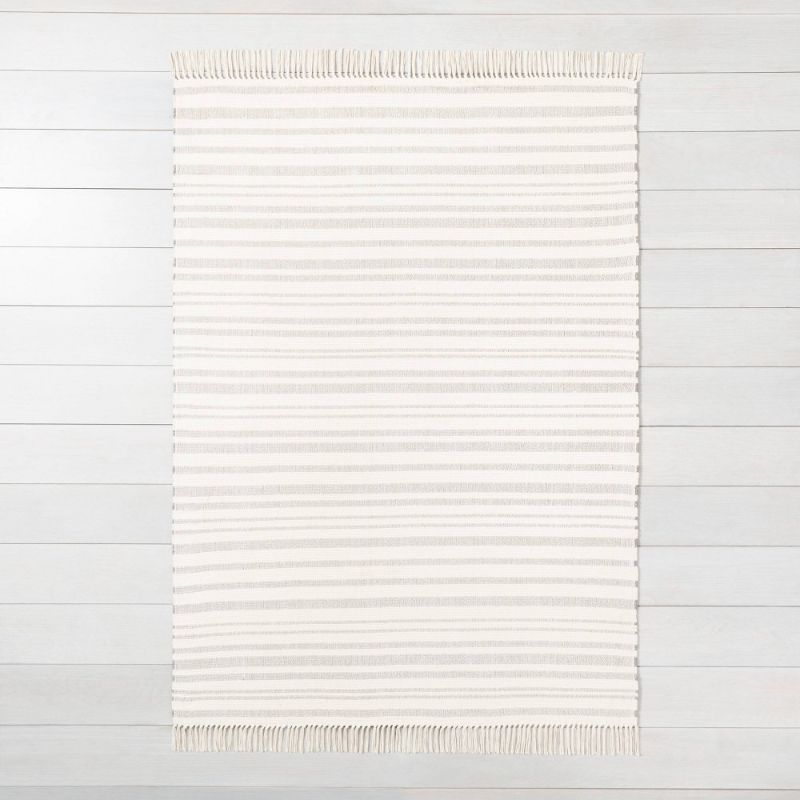 Photo 1 of 9' X 12' Stripe with Fringe Area Rug - Hearth & Hand™ with Magnolia
