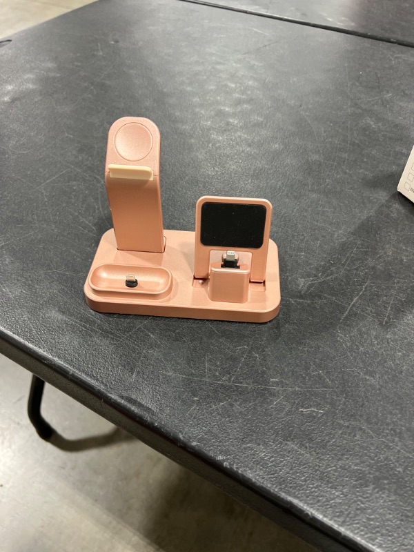 Photo 2 of 3 in 1 Charging Station for Apple Products, Removable Charging Stand(Rose Gold)
