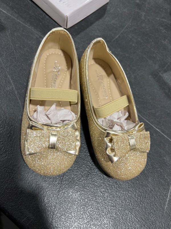 Photo 2 of CIOR Toddler Girls Ballet Flats Shoes Ballerina Bowknot Jane Mary Wedding Party Princess Dress SIZE 26
