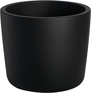 Photo 1 of Buyaround Plant Pots, Ceramic 9 Inch Planters Indoor, Modern Black Flower Pots with Drainage Hole, Decorative Home Office
