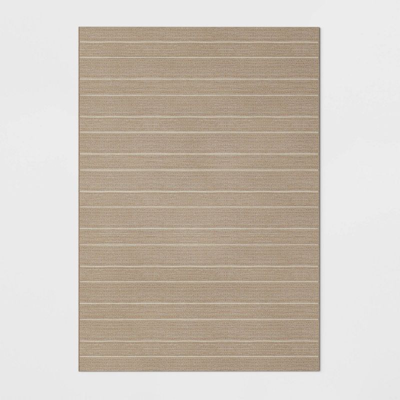 Photo 1 of 7' X 10' Thin Stripe Outdoor Rug - Threshold