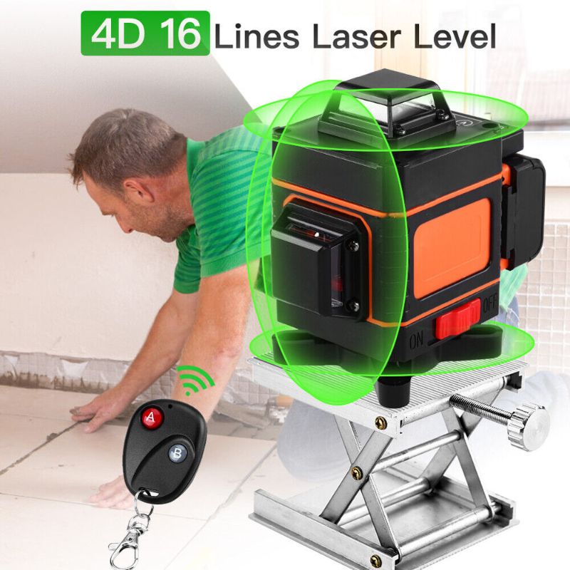 Photo 1 of 4D, 16 Lines Laser Level 360° Green Beam Light Horizontal Vertical Self Leveling