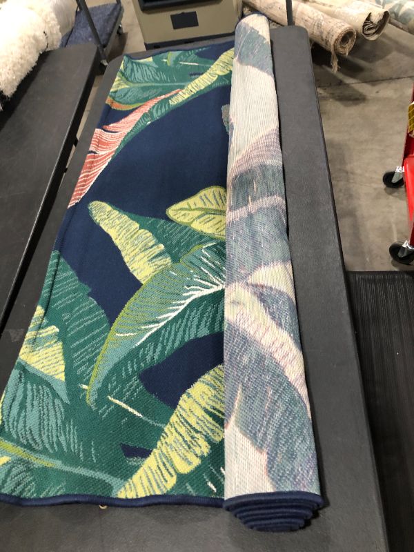 Photo 2 of 5' X 7' Outdoor Rug Banana Leaf - Threshold