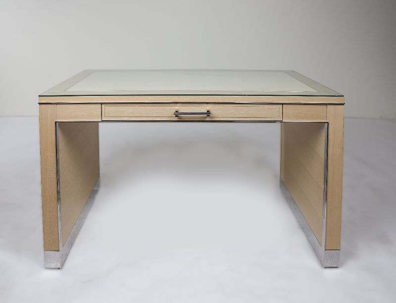 Photo 1 of Glass Top Table Desk 51L X 27W X 31H Inches