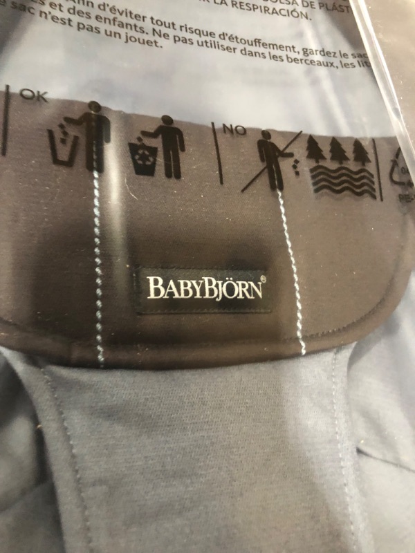 Photo 3 of BabyBjörn Bouncer Balance Soft, Cotton, Black/Dark Gray