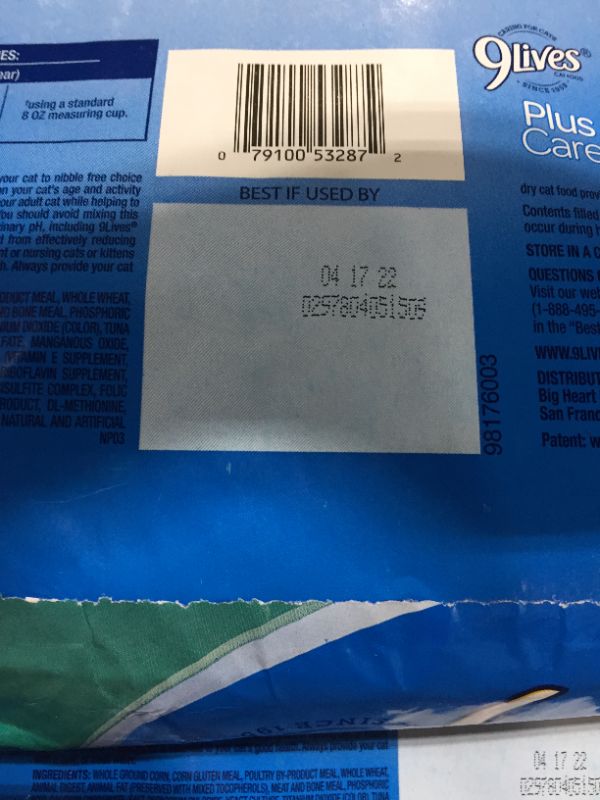 Photo 3 of 9Lives Plus Care Dry Cat Food Bonus Bag, 13.2-Pound (exp. 04.17.2022)