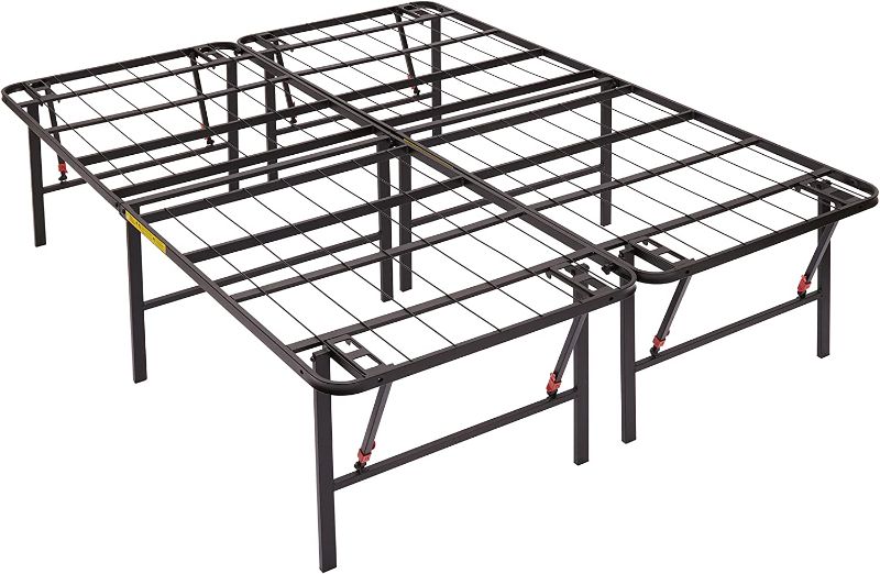 Photo 1 of Amazon Basics. Platform Bed Frame, Black Queen. 