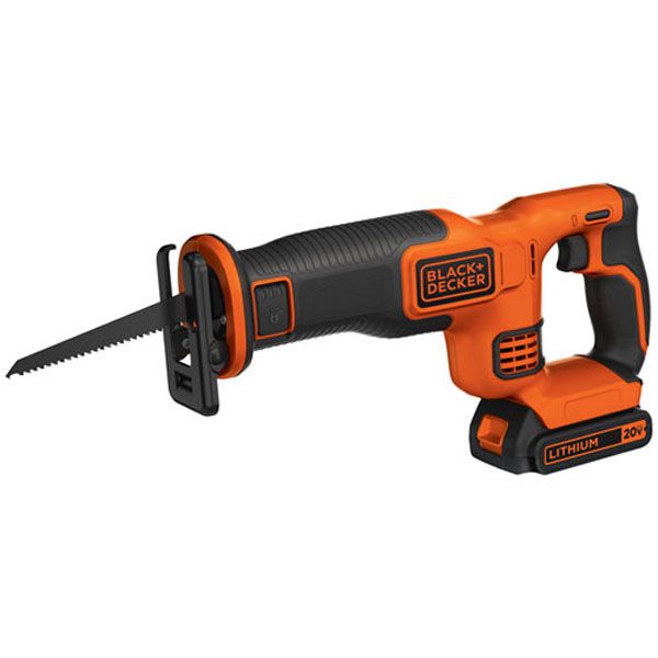 Photo 1 of BLACK+DECKER 20-Volt MAX Cordless Reciprocating Saw with 1.5 Ahr Battery and Charger
