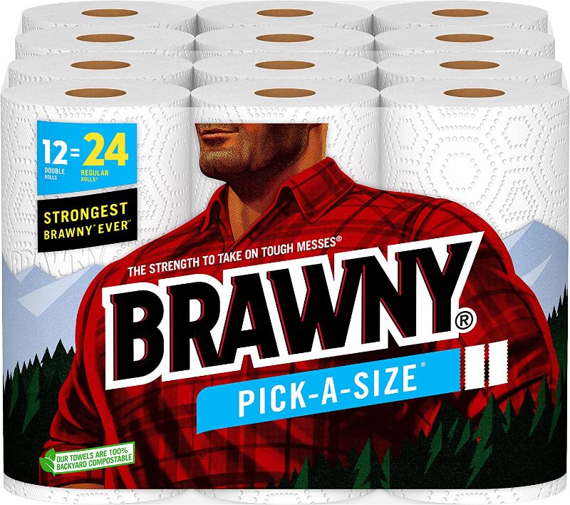 Photo 1 of Brawny® Pick-A-Size® Paper Towels, 12 Double Rolls = 24 Regular Rolls
