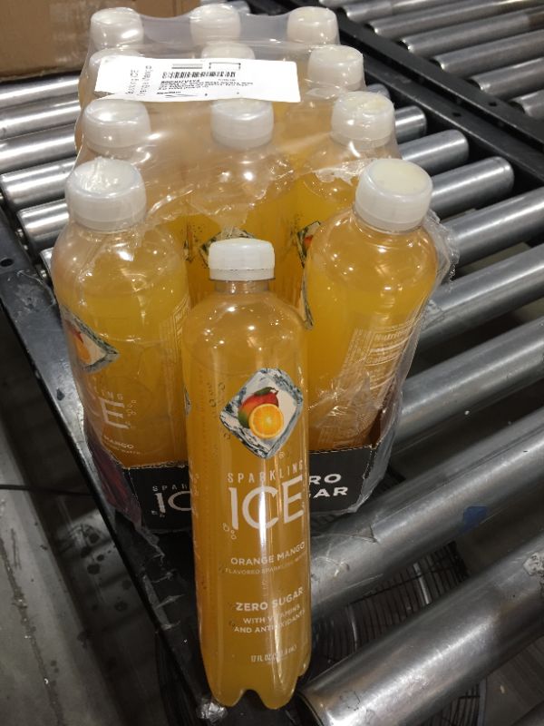 Photo 1 of Sparkling Ice, Orange Mango Sparkling Water, Zero Sugar Flavored Water, with Vitamins and Antioxidants, Low Calorie Beverage, 17 fl oz Bottles (Pack of 12)
