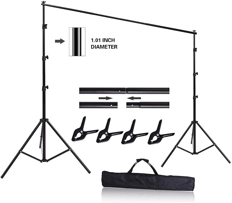 Photo 1 of  10ft Adjustable Photography Backdrop Support System Photo Video Studio  Background 
