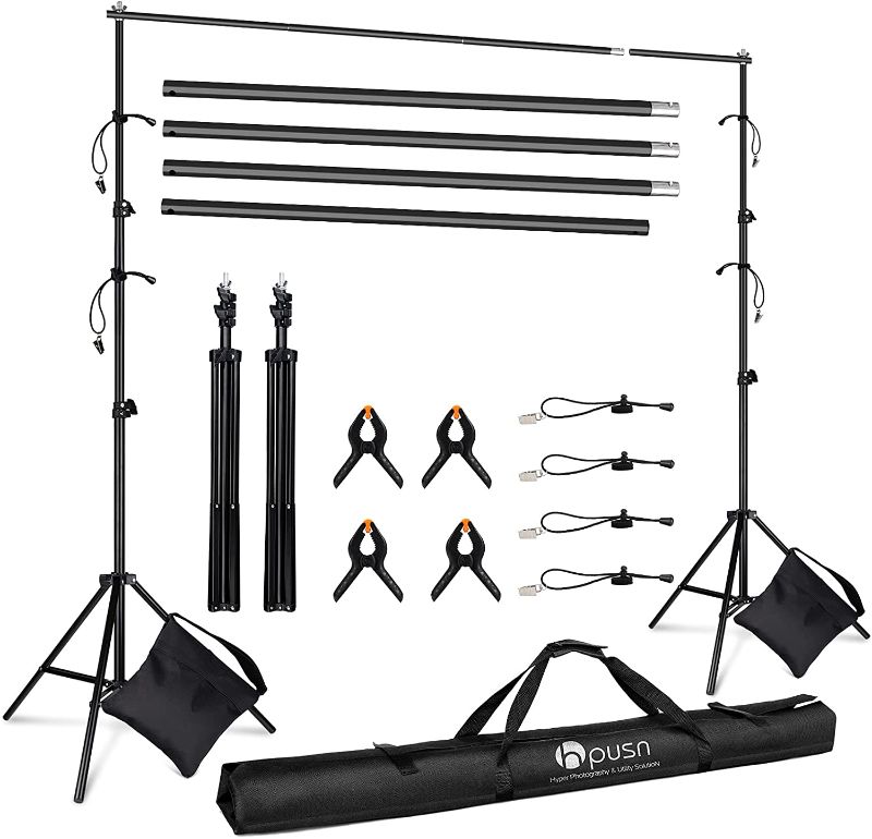 Photo 1 of Adjustable Backdrop Stand Kit 10ft: Photo Video Studio for Wedding Party Stage Decoration, Background Support System Kit 
