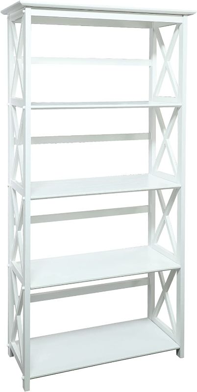 Photo 1 of Casual Home Montego Bookcase, 5-Shelf, White
