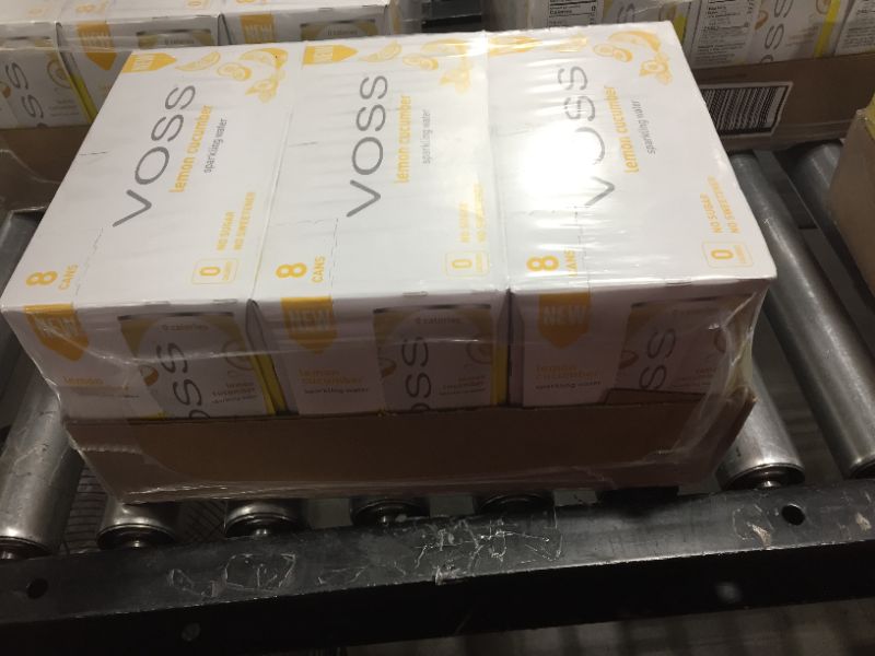 Photo 2 of ( 3 in package) VOSS Lemon Cucumber Sparkling Water, 12 Fl Oz, 8 Pack - 96 Oz | CVS 
