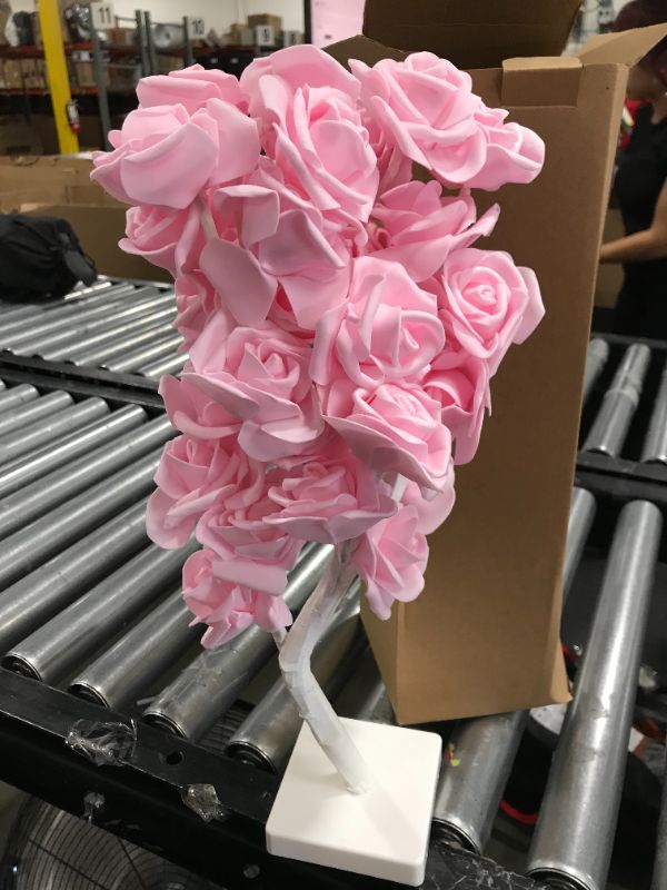 Photo 1 of 17 inch Artificial Pink Rose Stand