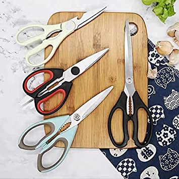 Photo 1 of 3 PCS Kitchen Scissors, Kitchen Scissors Heavy Duty Scissors, Multifunctional Cooking Scissors Poultry Seafood Chicken Fish Vegetables Herbs, Can Be Used In Kitchen, Office, Grocery Room Scissors
