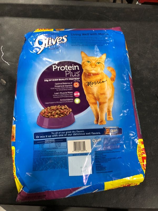 Photo 3 of 9Lives Protein Plus Dry Cat Food Bonus Bag, 13.2-Pound
BEST BY APRIL 22 2022