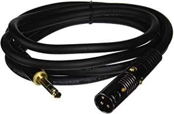 Photo 1 of Monoprice XLR Male to 1/4in TRS Male Cable - 6 Feet, 16AWG, Gold Plated, High Fidelity and Eliminate Noise in the Recording Studio and on the Stage
