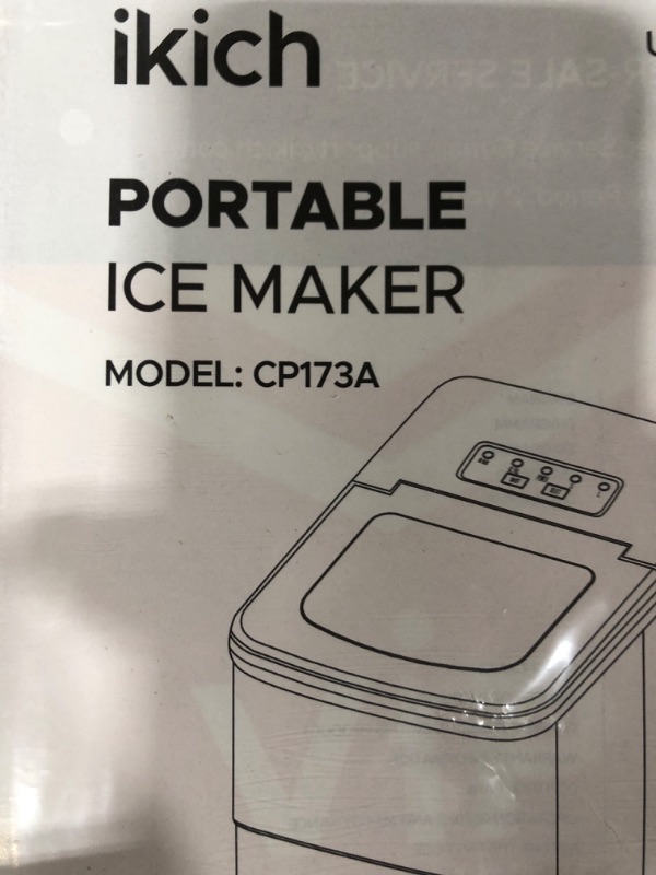 Photo 2 of  Portable Ice Maker, Compact Ice Maker Countertop Machine, Self-Cleaning, 9 Ice Cubes Ready in 6 Mins, 26lbs Per Day, 2 Sizes of Bullet Ice, 2L Electric Ice Maker, for Party Home Camping, Silver
