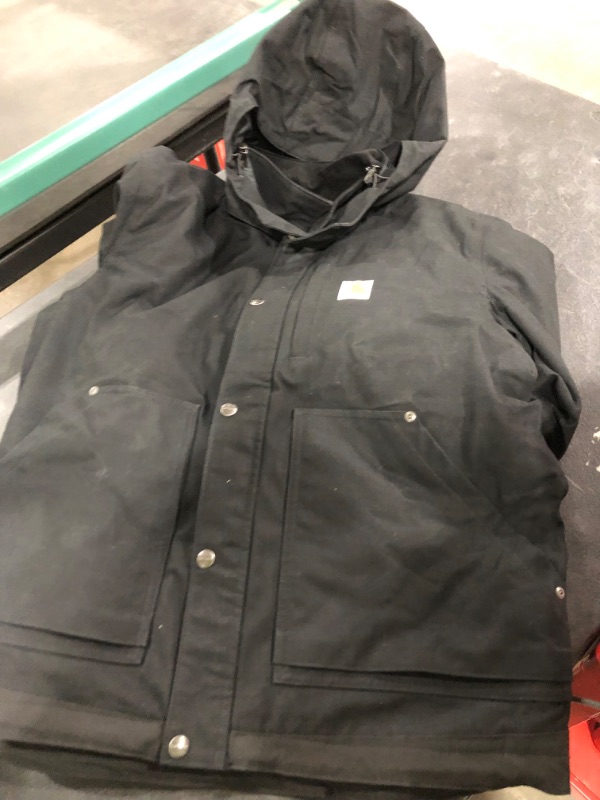 Photo 2 of Carhartt Men's Loose Fit Firm Duck Insulated Flannel-Lined Active Jacket
SIZE LARGE BLACK