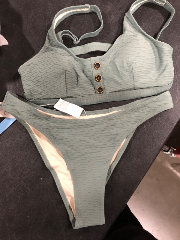 Photo 2 of Cara Textured Button Front Bikini
SIZE L