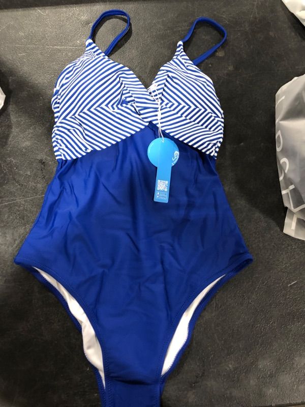 Photo 2 of Blue And Stripe One Piece Swimsuit
SIZE XS