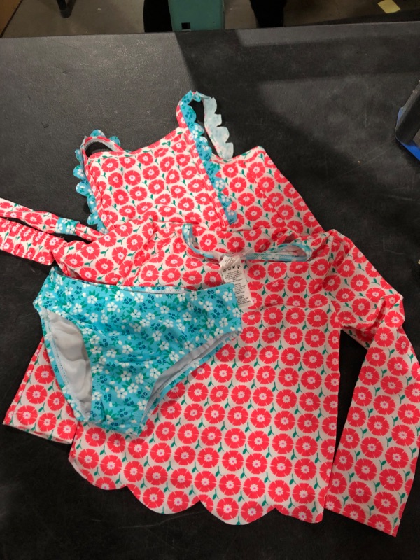 Photo 2 of Tommy Bahama Girls' Rashguard and Bottom Swimsuit Set
