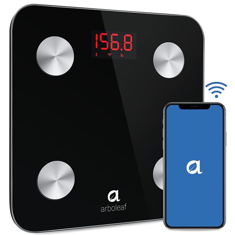 Photo 1 of Arboleaf Bathroom Scale for Body Weight, Smart Digital Scale with BMI, Body Fat and Water Weight, Muscle Mass, Body Composition Analyzer with Bluetooth,...
