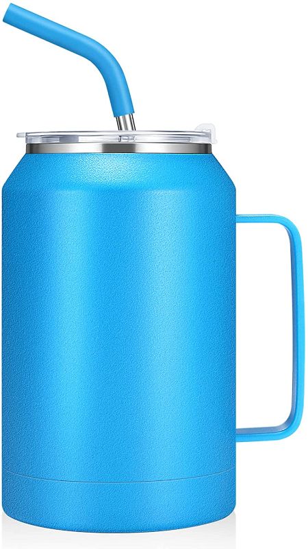 Photo 1 of zenbo Mug Tumbler 32oz – Stainless Steel Vacuum Insulated Mug with Handle,Lid and Straw,Keeps Drinks Cold up to 36 Hours – Sweat-Proof Body, Dishwasher...

