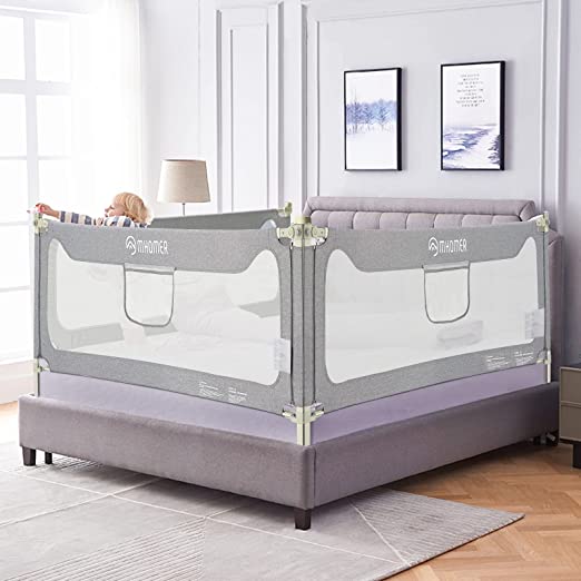 Photo 1 of Bed Rail for Toddlers, Upgrade Bed Guard Rail for Toddlers?Toddler Bed Rails for Twin Bed,Baby Bed Rail Guard, Bed Rails forr Full Size Queen King Bed,(Grey,1 Piece, 78.7")