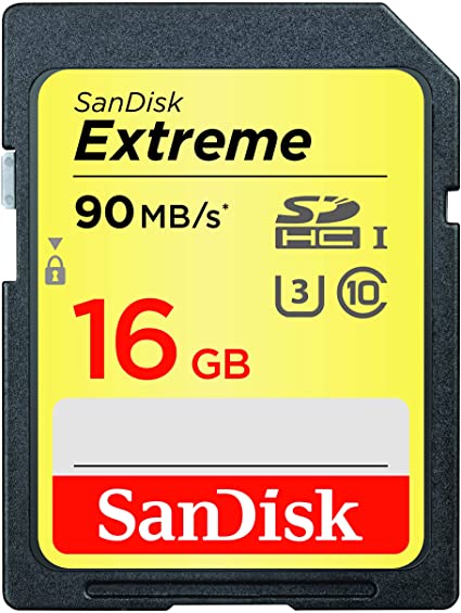 Photo 1 of SanDisk 16GB Extreme SDHC UHS-I Memory Card - 90MB/s, C10, U3, V30, 4K UHD, SD Card - SDSDXNE-016G-GNCIN