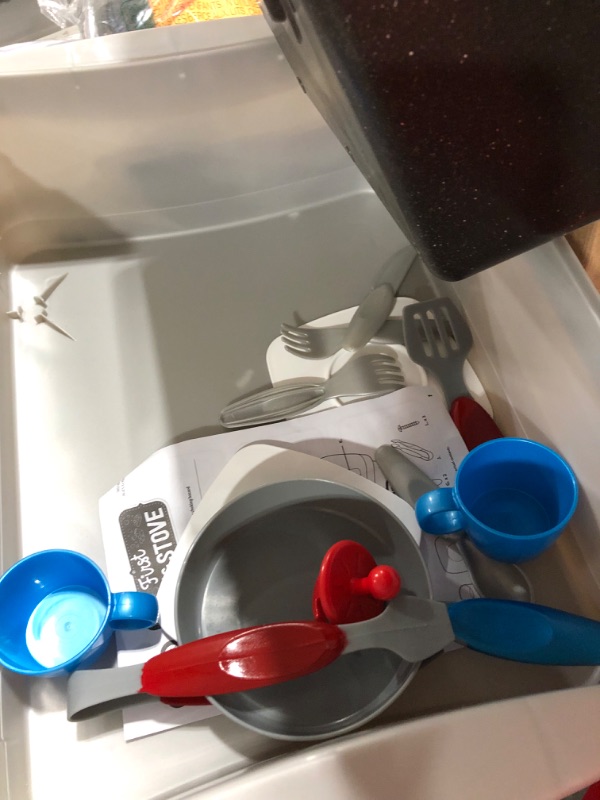 Photo 1 of Little Tikes First Sink & Stove Realistic Pretend Play Kitchen Appliance for Kids, Includes 13 Cooking Accessories, Ages 3+ Multi-Color