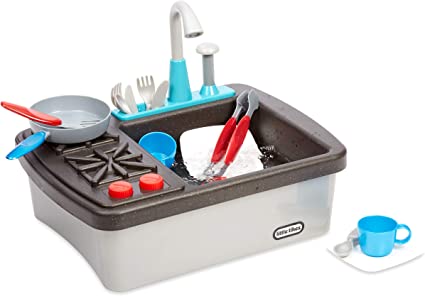 Photo 1 of Little Tikes First Sink & Stove Realistic Pretend Play Kitchen Appliance for Kids, Includes 13 Cooking Accessories, Ages 3+ Multi-Color