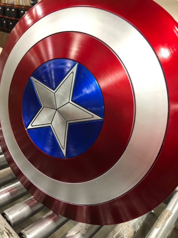 Photo 2 of Captain America Metal Shield Avengers 1:1 Cosplay Props Red