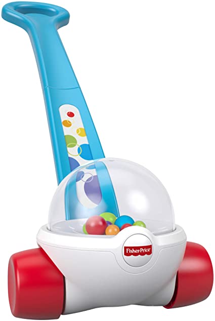 Photo 1 of Fisher-Price Corn Popper, classic push-along toy with colorful popping balls for infants and toddlers ages 12 months and up